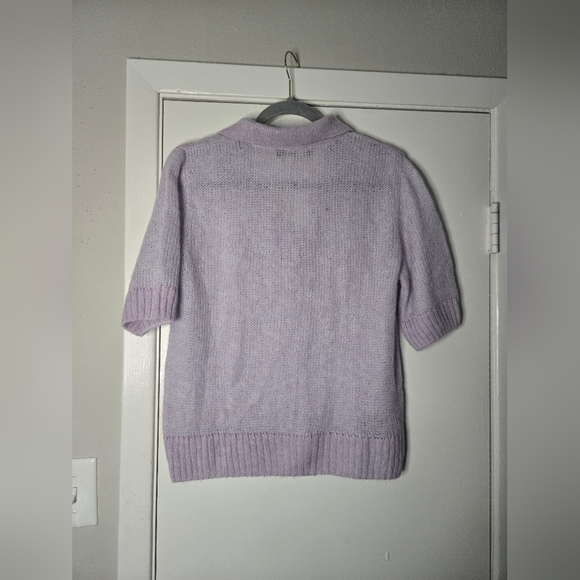Mango Lilac Short-Sleeve Sweater - Picture 4 of 6